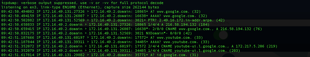 DNS Leak traffic