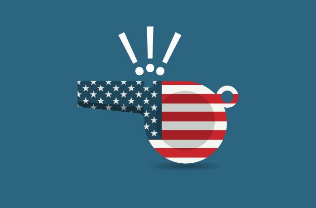 An illustration of a whistle decorated with the Stars and Stripes.