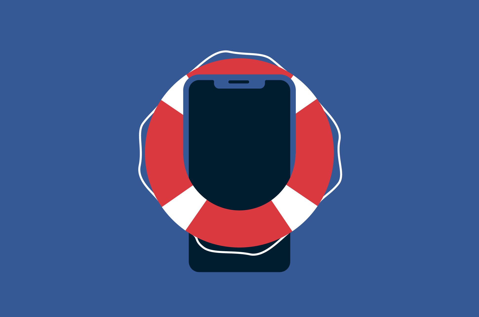 Smartphone in life vest.