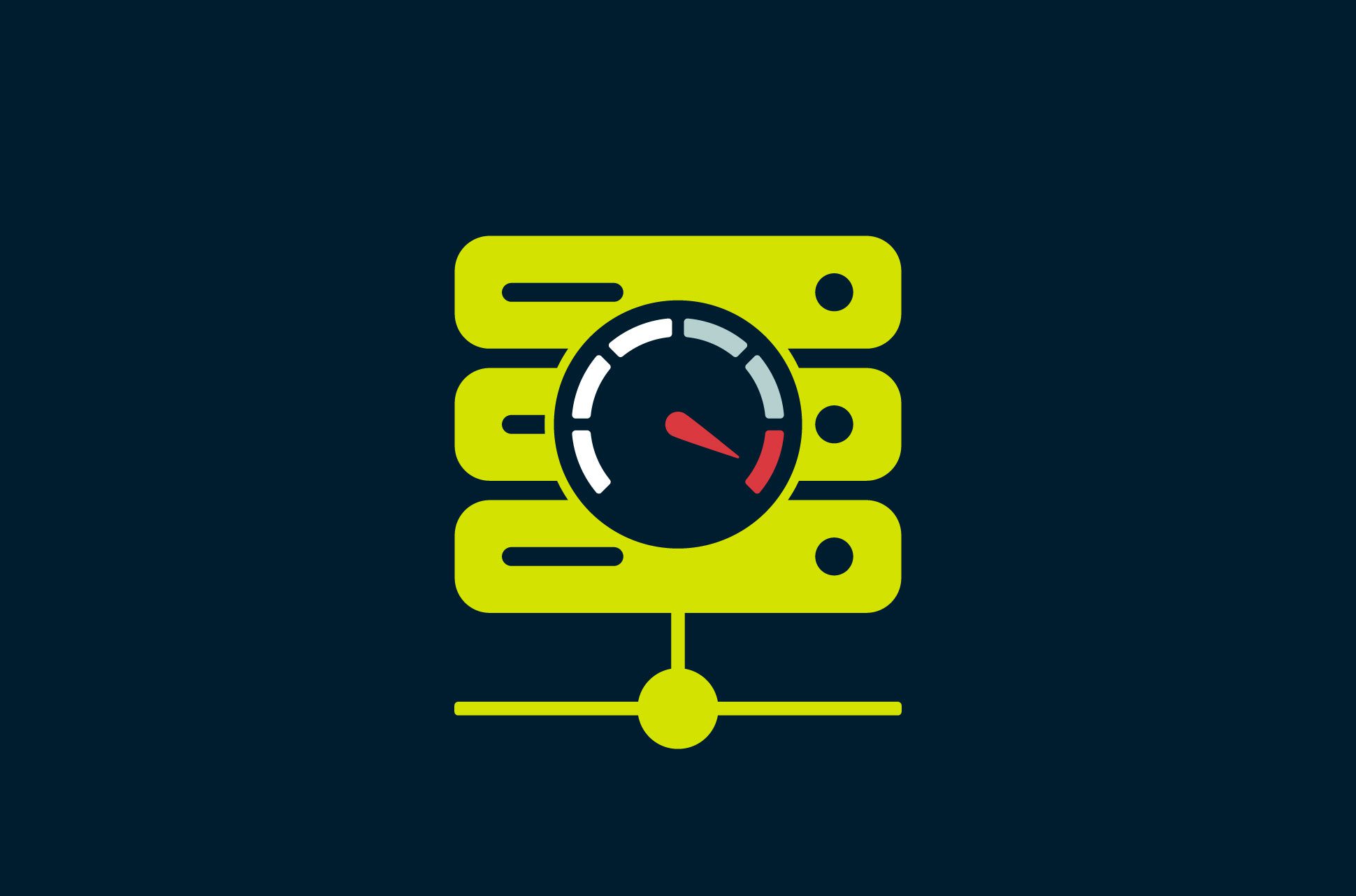 Servers with a speedometer.