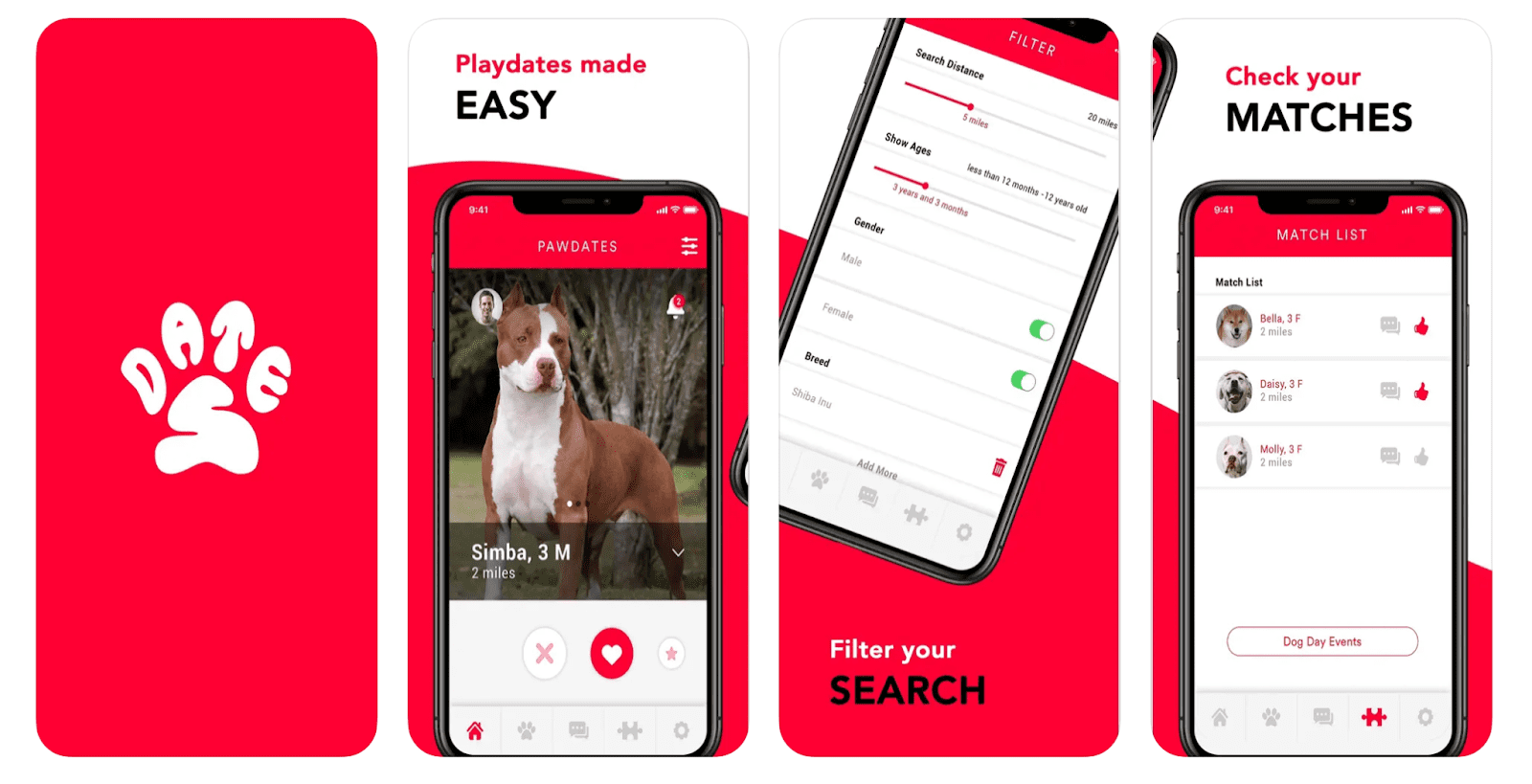 PawDates app interface