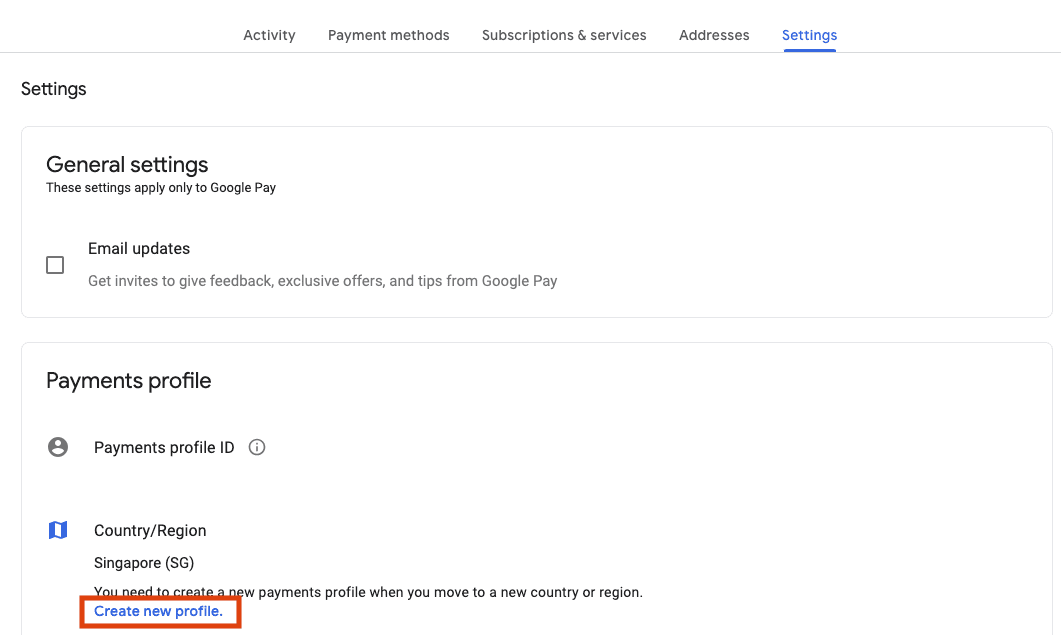 PC에서 Google Play 국가 변경