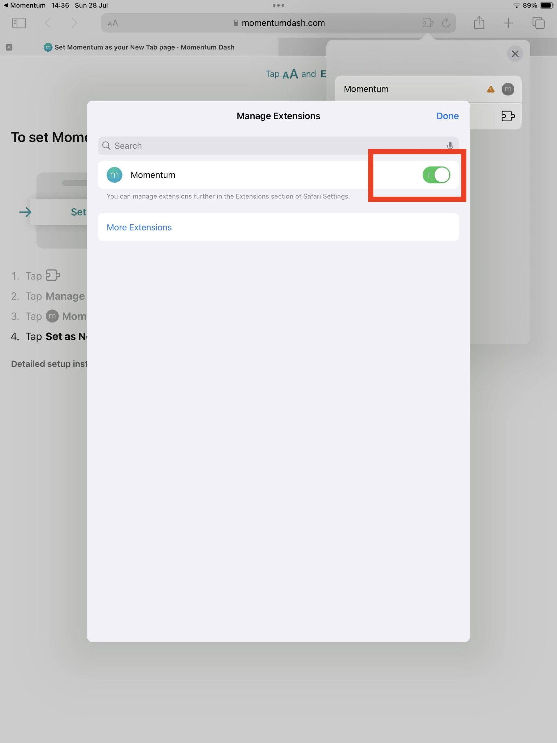 Safari IPadOS Toggle Extensions On Or Off Scaled