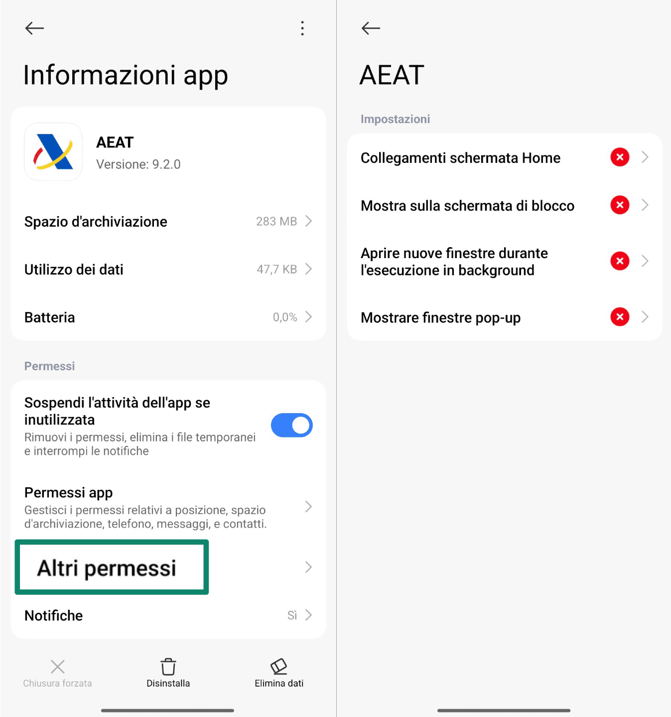 Tap Permissions It