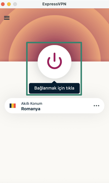 Connecting to ExpressVPN on macOS.