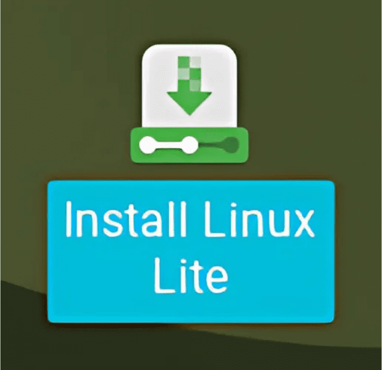 Intall Linux Lite icon against desktop background