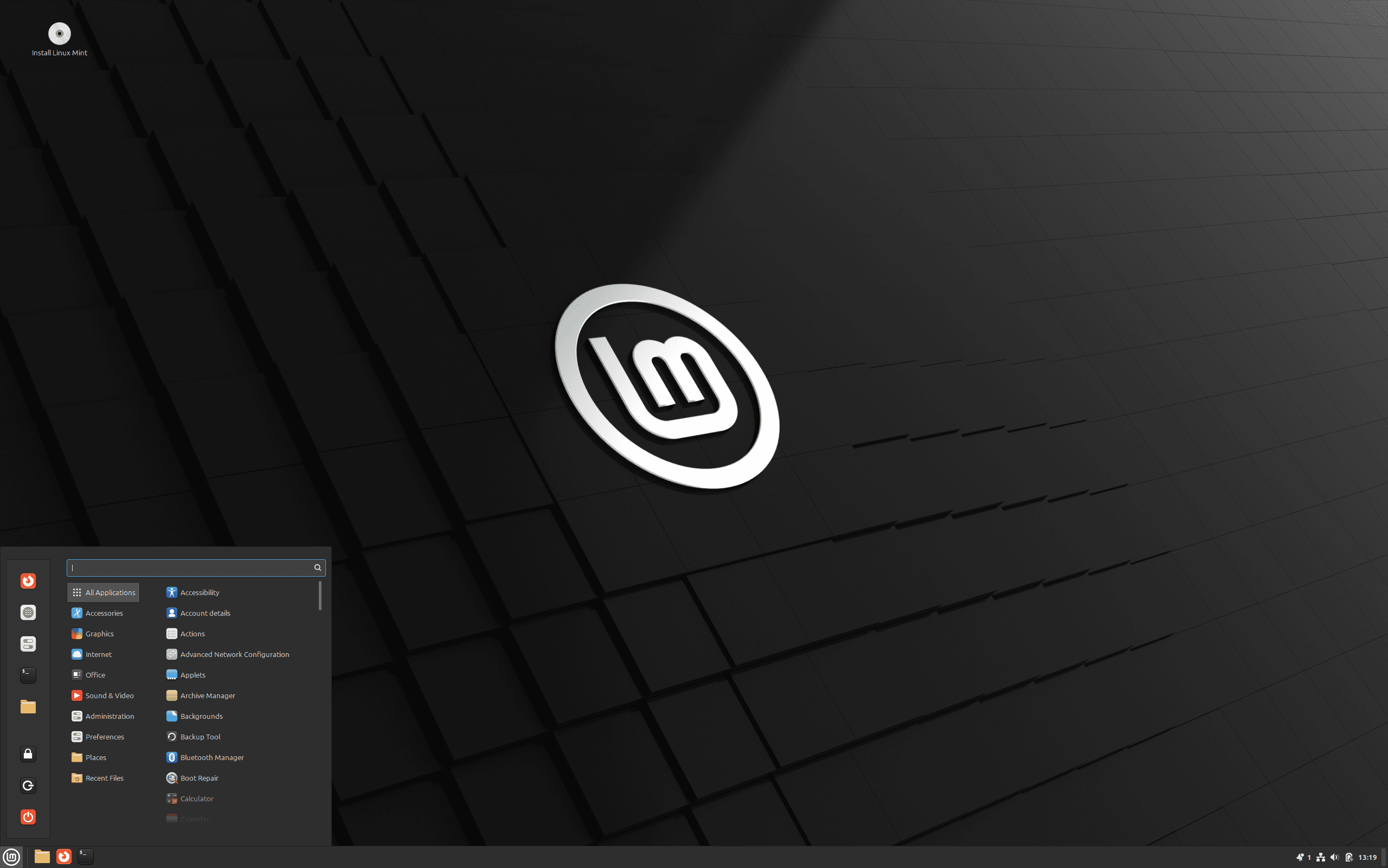 Linux Mint desktop background.
