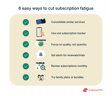 Tips to manage subscription fatigue.