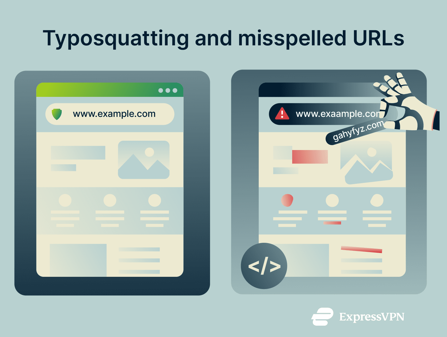 Image illustrating typosquatting.