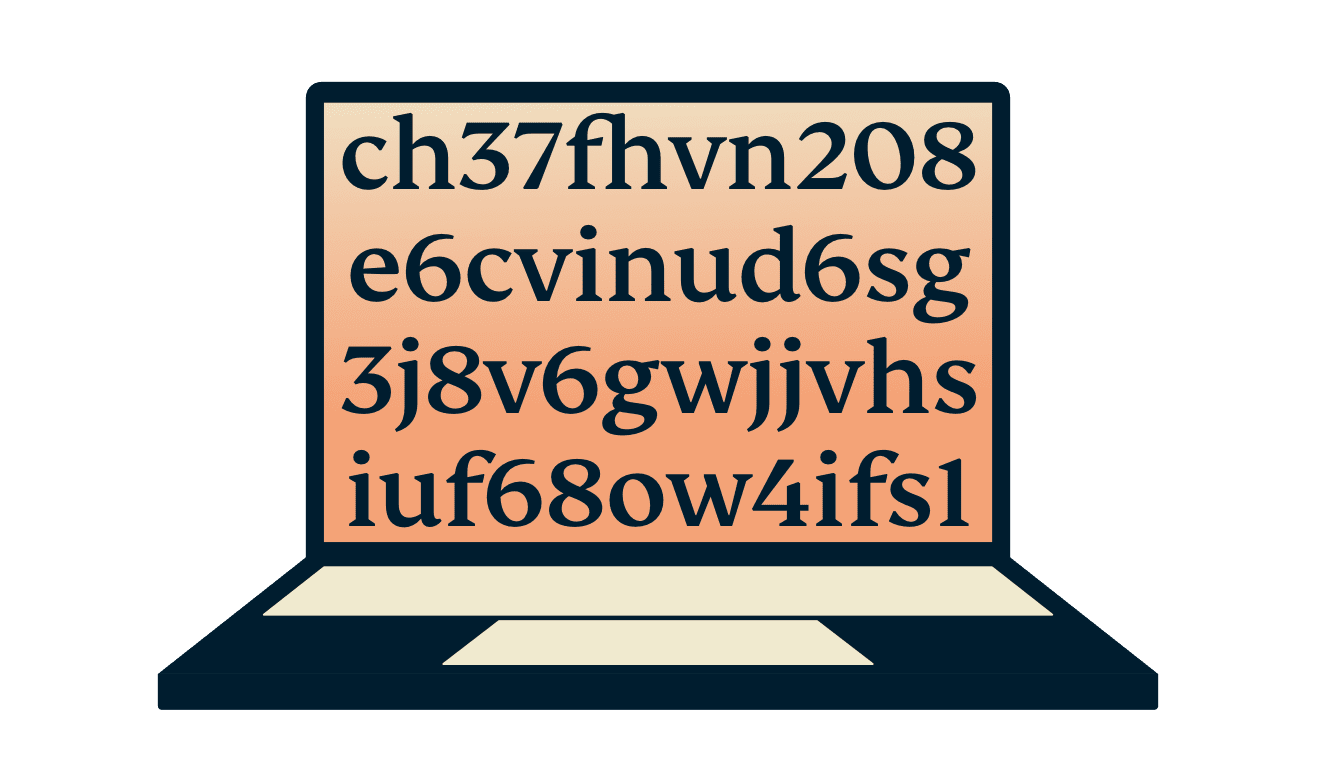 Laptop mit Verschlüsselung.