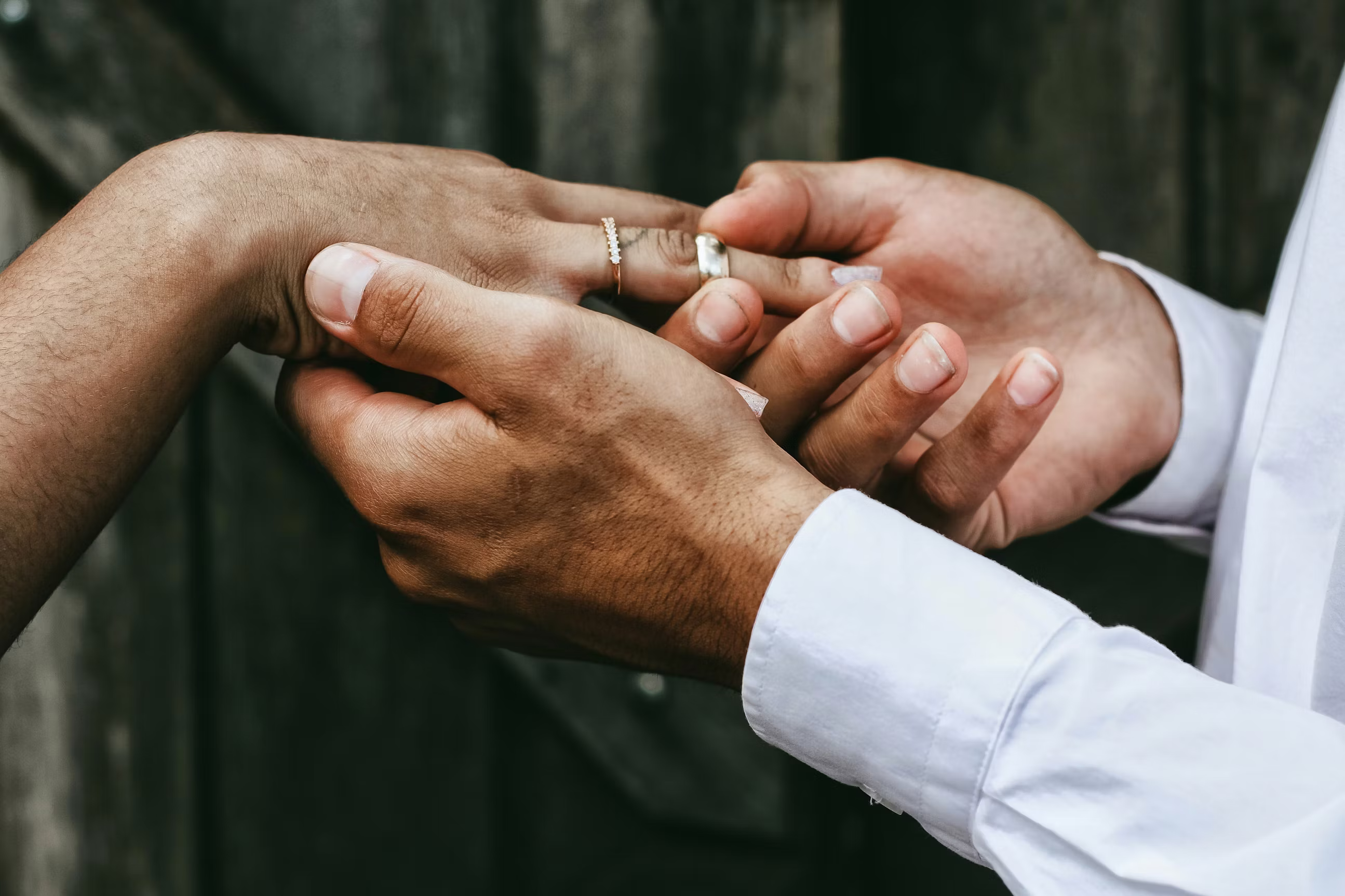 Photo of couple getting engaged