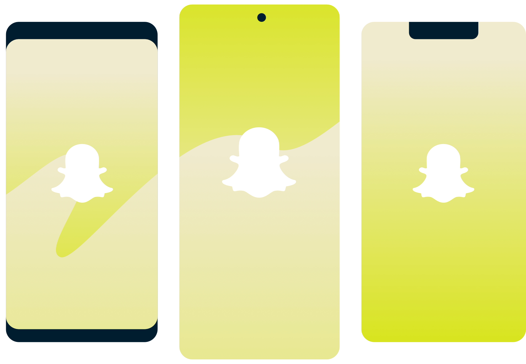 Snapchat-Logo auf Smartphones.