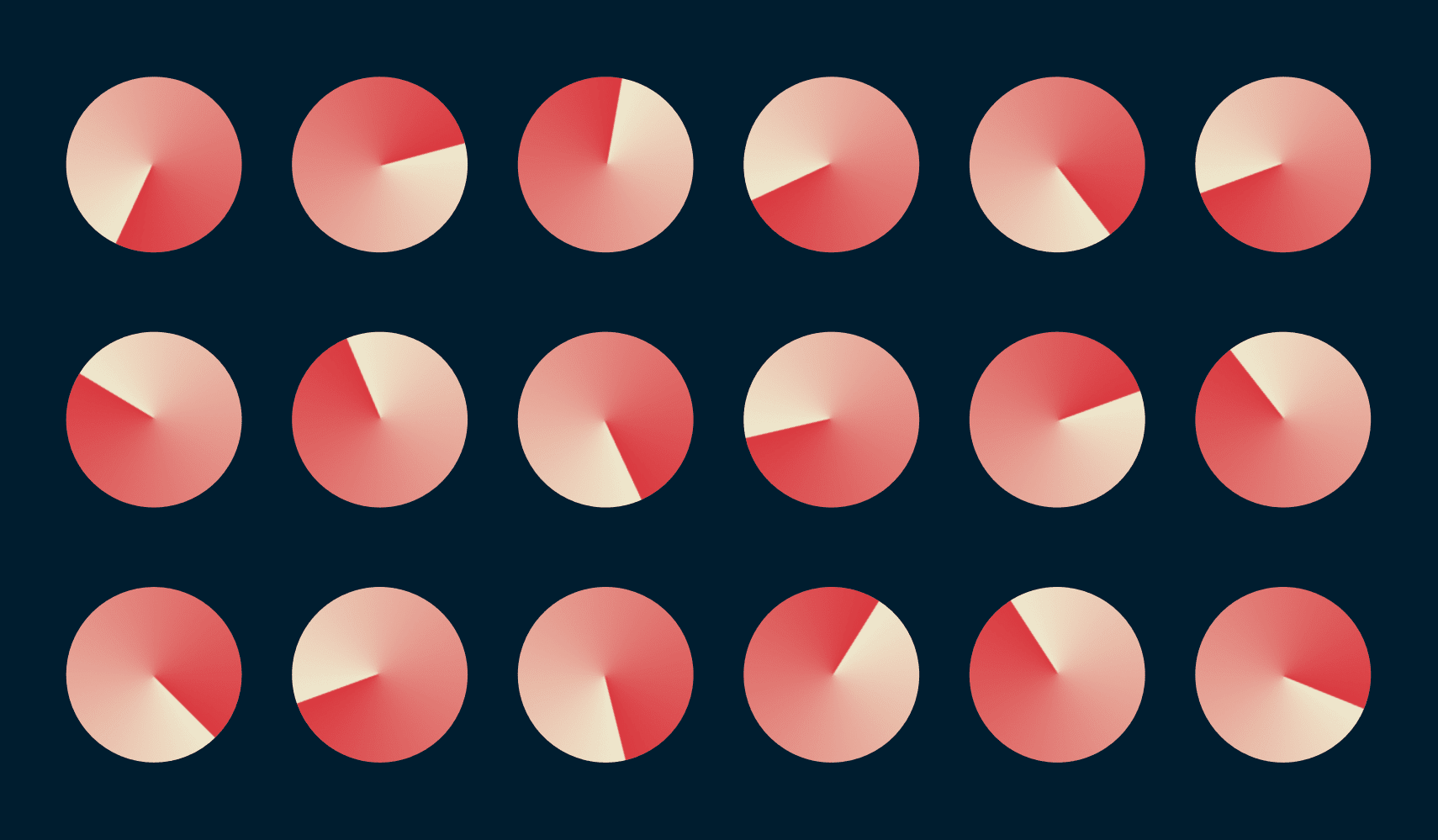 서버 소프트웨어 업데이트가 전통적으로 처리되는 단편적인 방식이 어떻게 Trusted Server 기술을 이용하지 않는 서버들 간의 불일치를 야기할 수 있는지를 보여주는 테트리스 같은 블록.