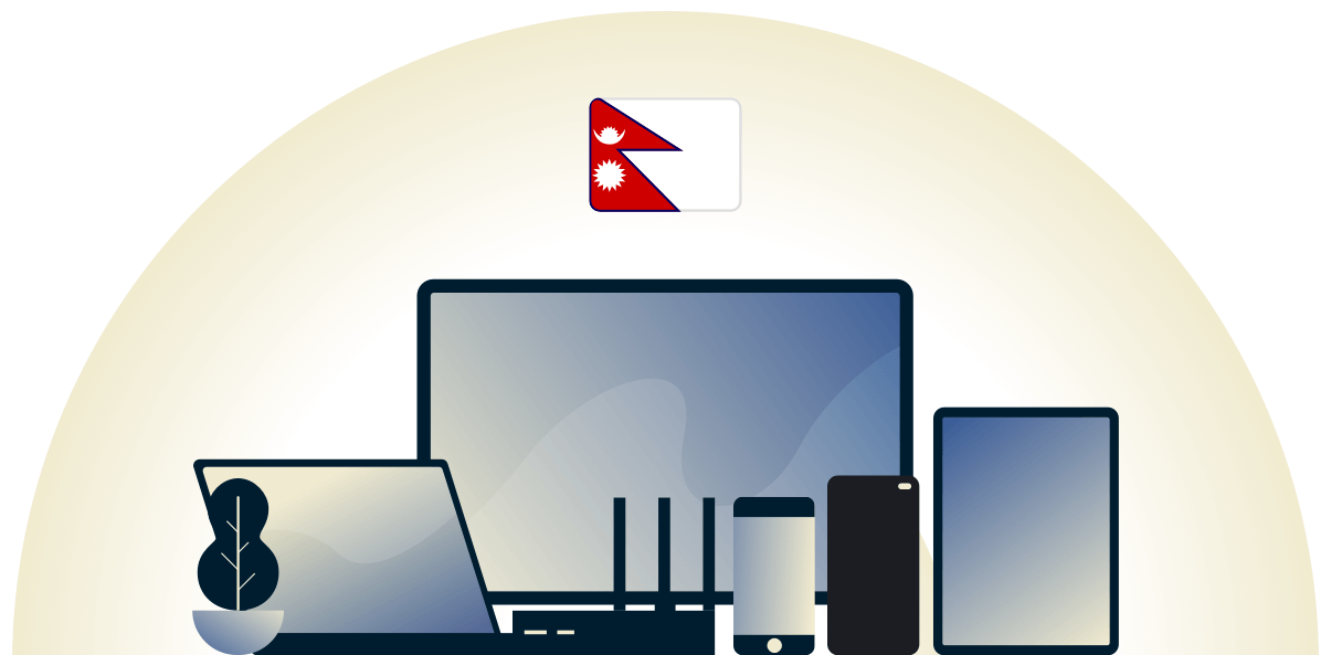 Nepal VPN skyddar en mängd olika enheter.