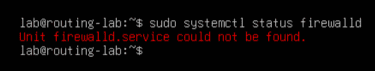 Command to check firewalld status.